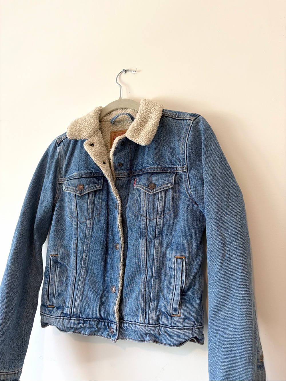 Levi's Blue Denim Sherpa Collar Jacket - Picture 8 of 12